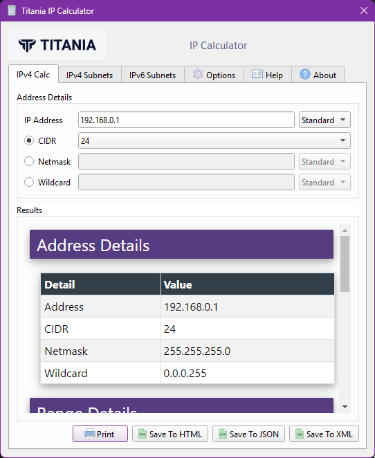 IP calculator