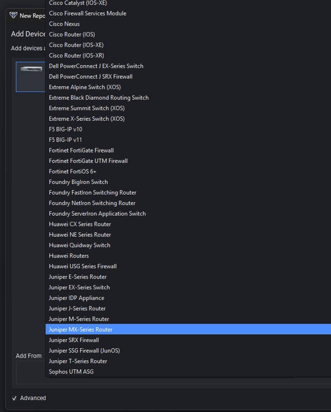 Screenshot select device