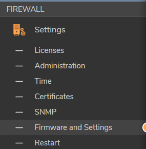 SonicWall menu