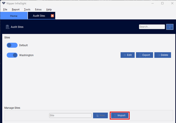 Audit Site Import